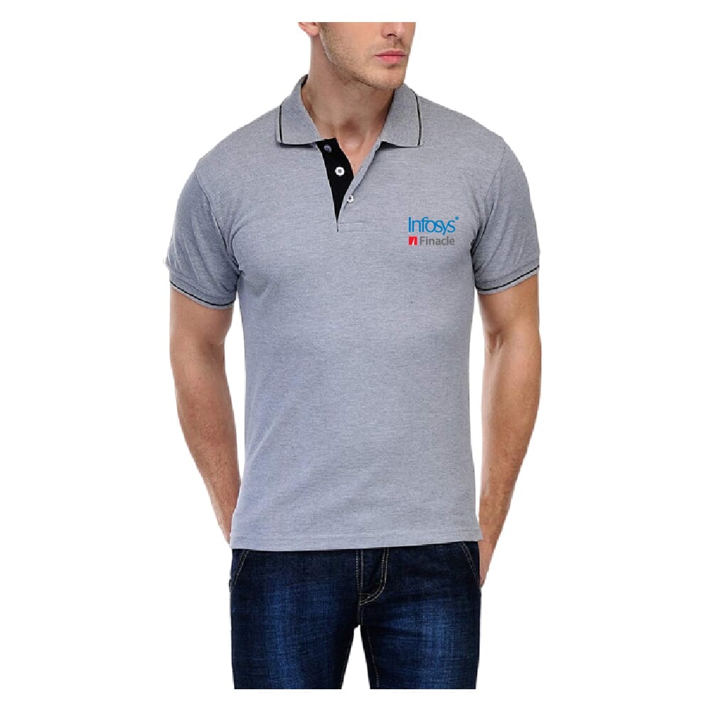 Scott Polo T-shirt Melange grey (Finacle)